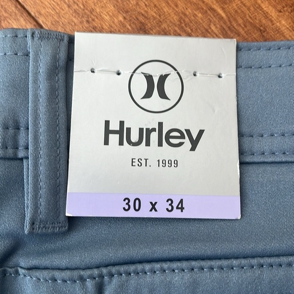 Hurley Tech Pants Men's 30X34 Blue Moisture Wicking Pockets Hidden Zip Pocket - Picture 14 of 16